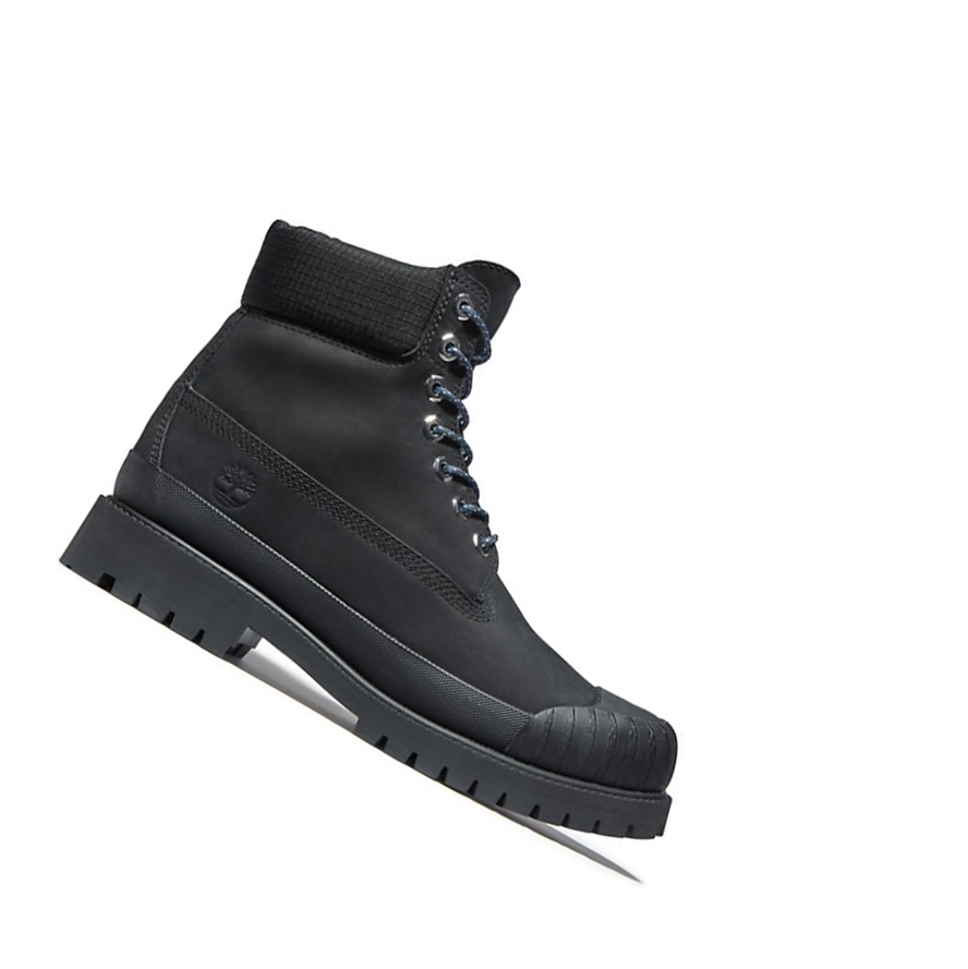 Original 6-inch Boots Timberland Rubber Puntera Hombre Negras | ES-HZRGA75