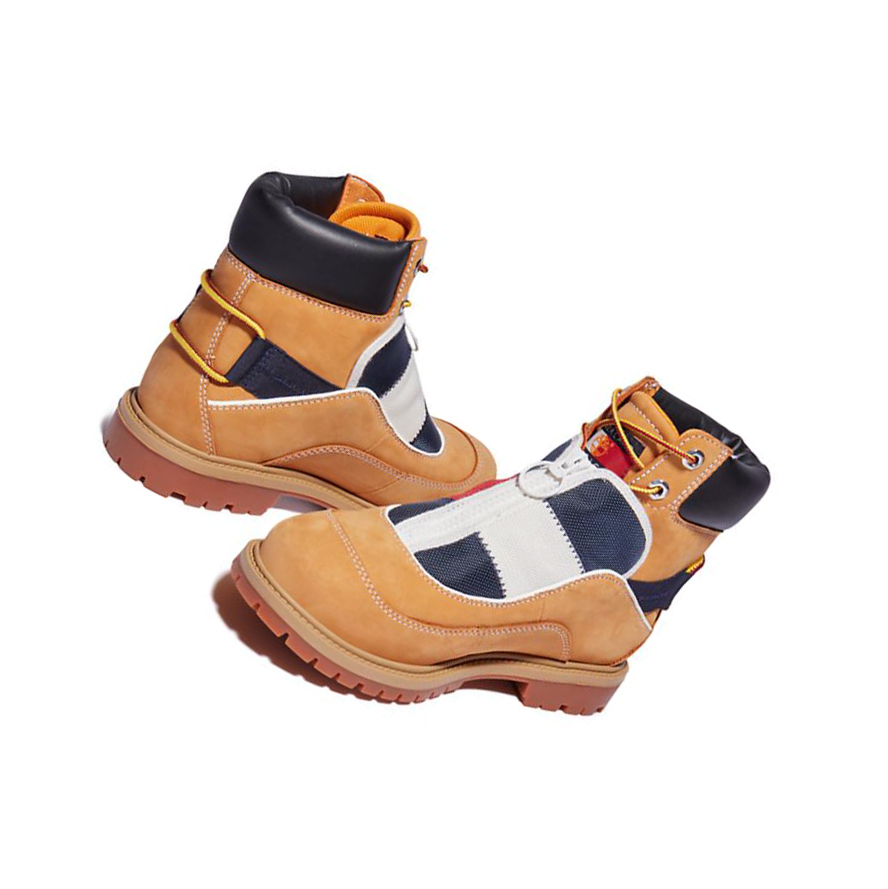 Original 6-inch Boots Timberland Tommy Hilfiger x Timberland® Re-Mixed EK+ Mujer Amarillo | ES-BGMJF27