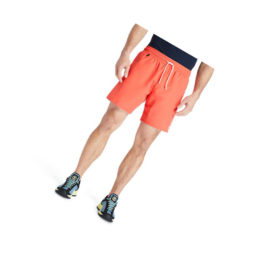 Pantalones Cortos Timberland Sunapee Lake Solid-colour Swim Hombre Rojas | ES-HCBTE24