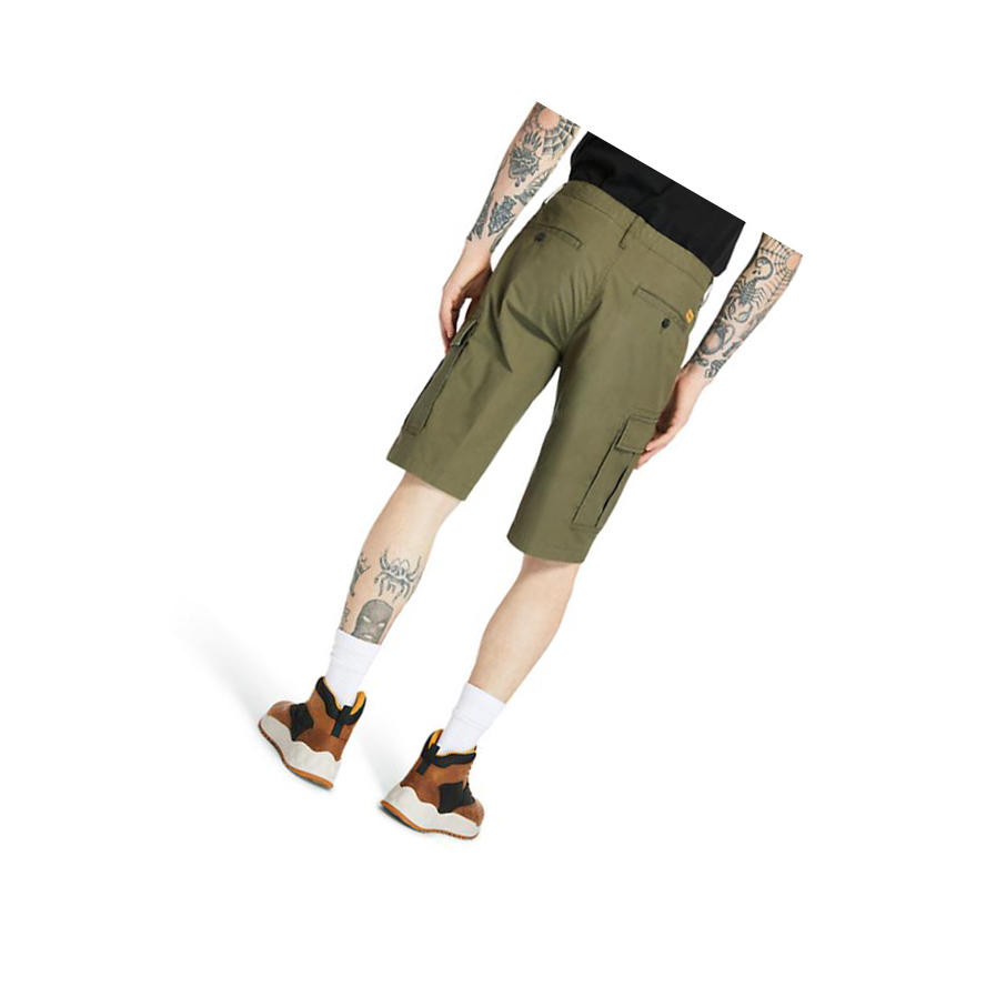 Pantalones Timberland Poplin Cargo Shorts Hombre Verde Oscuro | ES-KULWS81