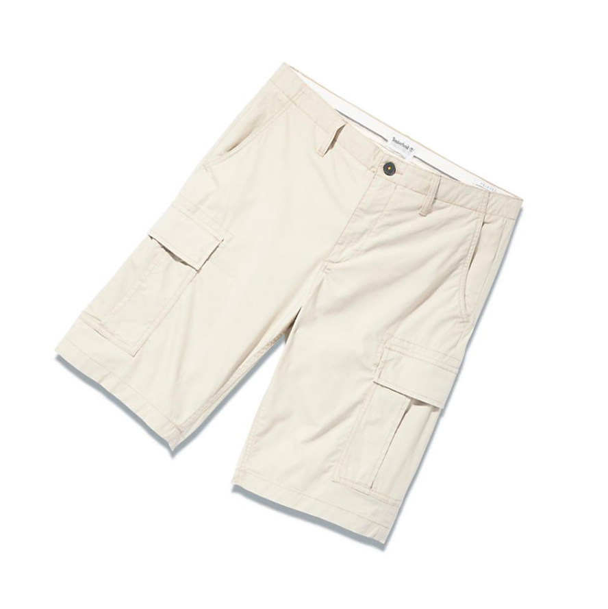 Pantalones Timberland Poplin Cargo Shorts Hombre Beige | ES-OFMUS17