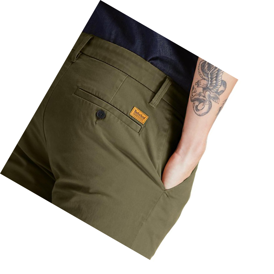 Pantalones Timberland Squam Lake Twill Chino Hombre Verde | ES-YSQAR43