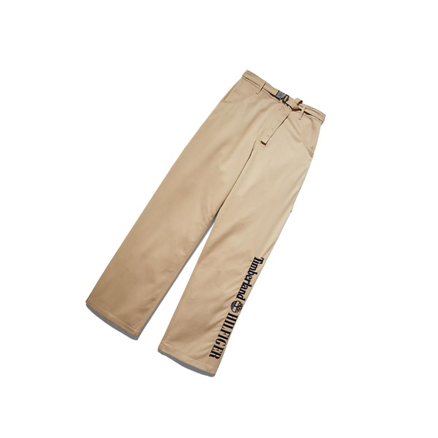 Pantalones Timberland Tommy Hilfiger x Timberland® Re-Imagined Zip-off Carpenter Mujer Beige | ES-STJRP73