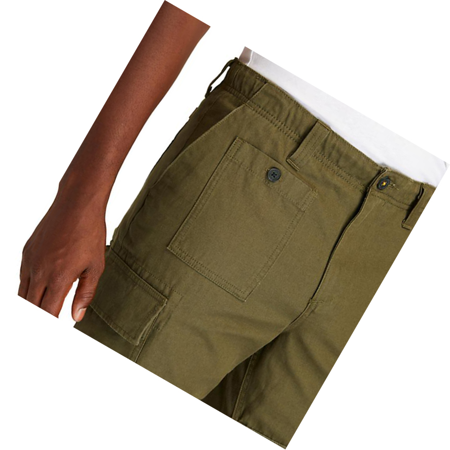 Pantalones Timberland Utility Cargo Hombre Verde Oscuro | ES-FLVEC65