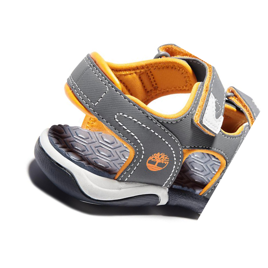 Sandalias Timberland Adventure Seeker 2-Correa Niños Gris Naranjas | ES-IQAJZ64