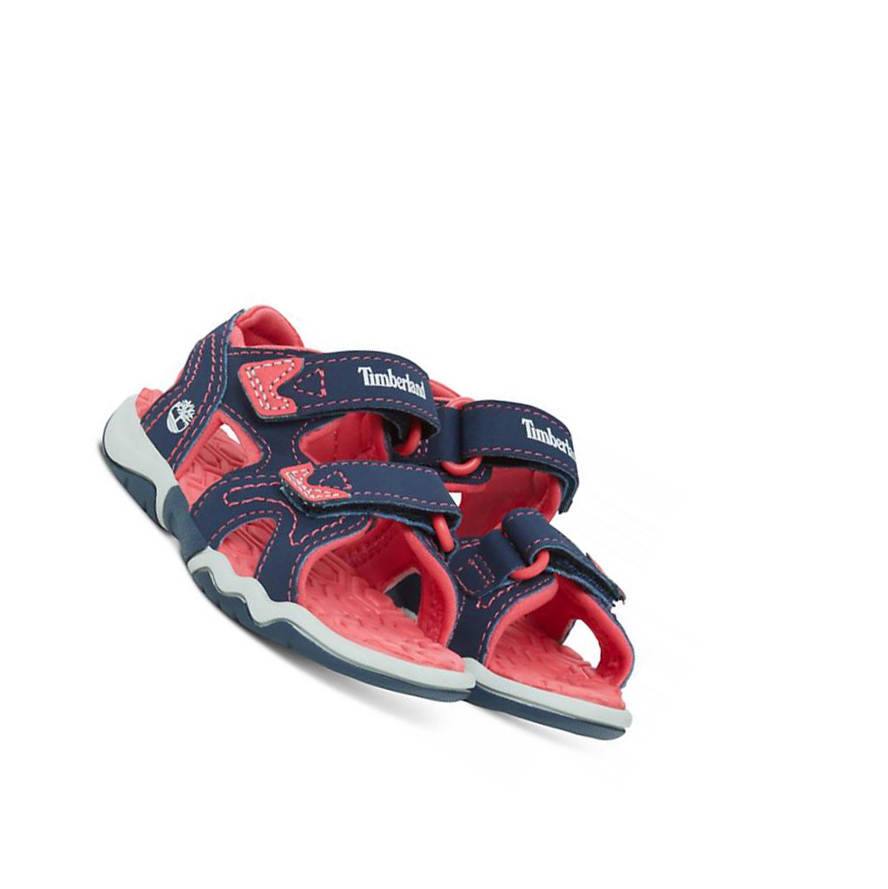 Sandalias Timberland Adventure Seeker 2-Correa Niños Azul Marino Rosas | ES-MPXFT51