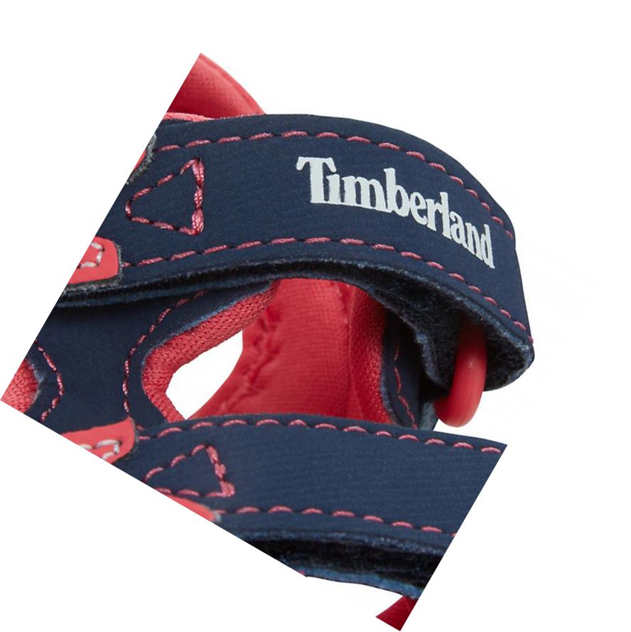 Sandalias Timberland Adventure Seeker 2-Correa Niños Azul Marino Rosas | ES-MPXFT51