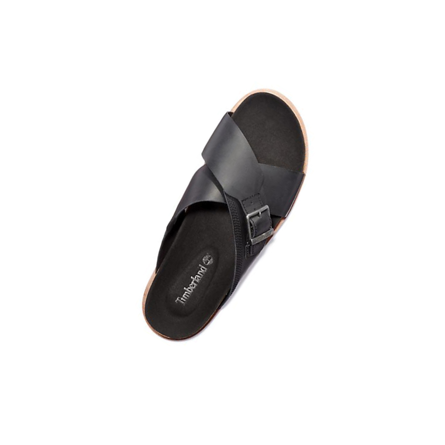 Sandalias Timberland Amalfi Vibes Cross Chanclas Hombre Negras | ES-JYHQW58