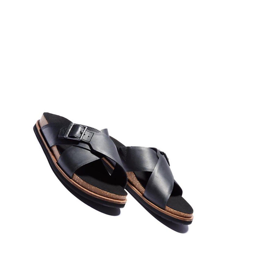 Sandalias Timberland Amalfi Vibes Cross Chanclas Hombre Negras | ES-JYHQW58