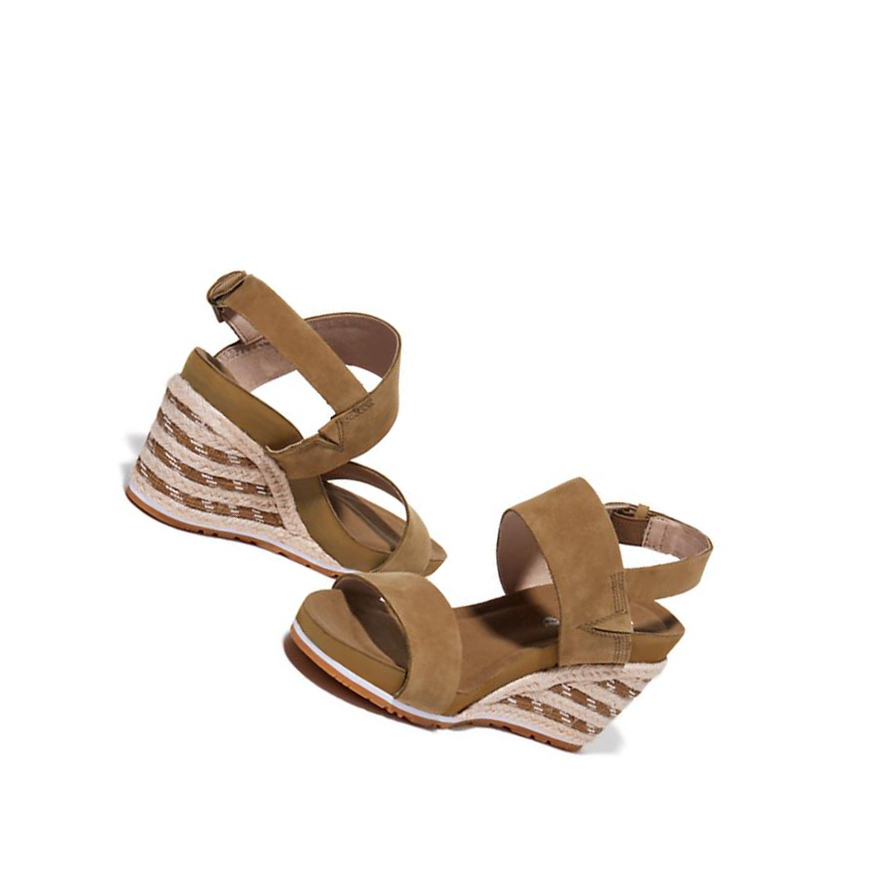 Sandalias Timberland Capri Sunset Wedge Mujer Greige | ES-QYTHL85