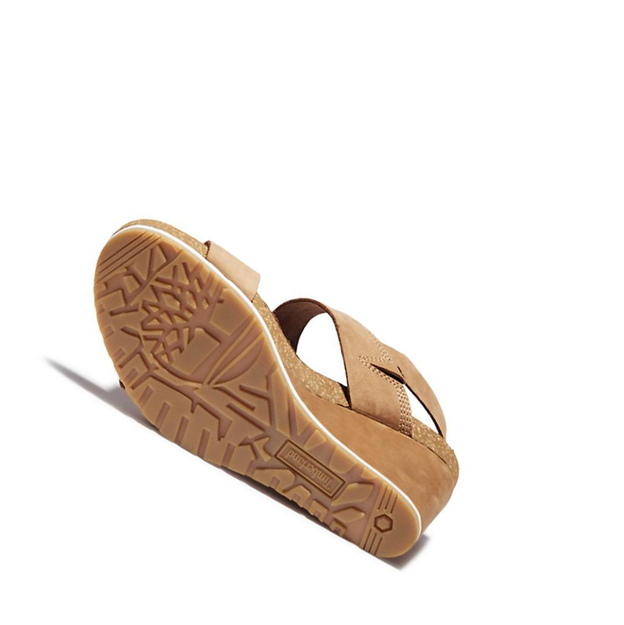 Sandalias Timberland Capri Sunset Wedge Mujer Marrones Claro | ES-SXYWK08