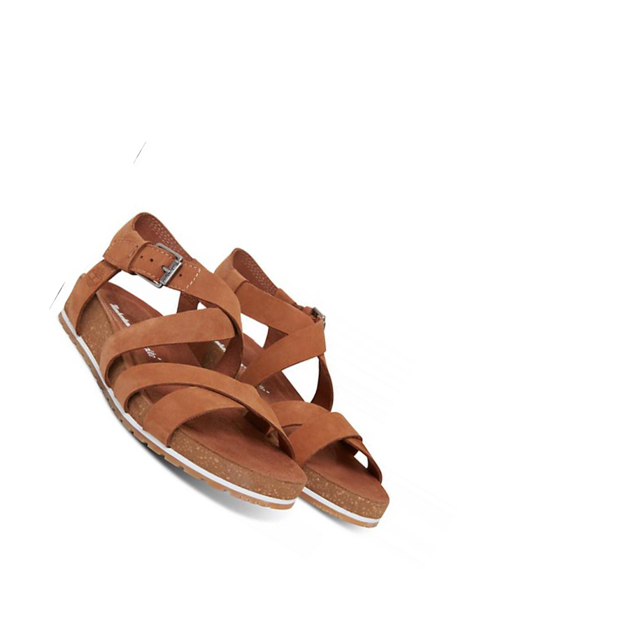 Sandalias Timberland Malibu Waves Ankle Correa Mujer Marrones | ES-EADQJ39