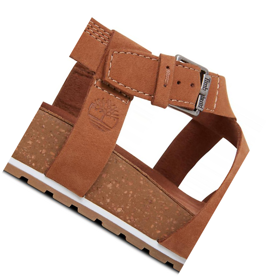 Sandalias Timberland Malibu Waves Ankle Correa Mujer Marrones | ES-EADQJ39