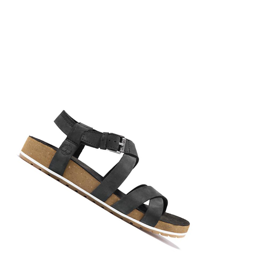 Sandalias Timberland Malibu Waves Ankle Correa Mujer Negras | ES-PTZSY05