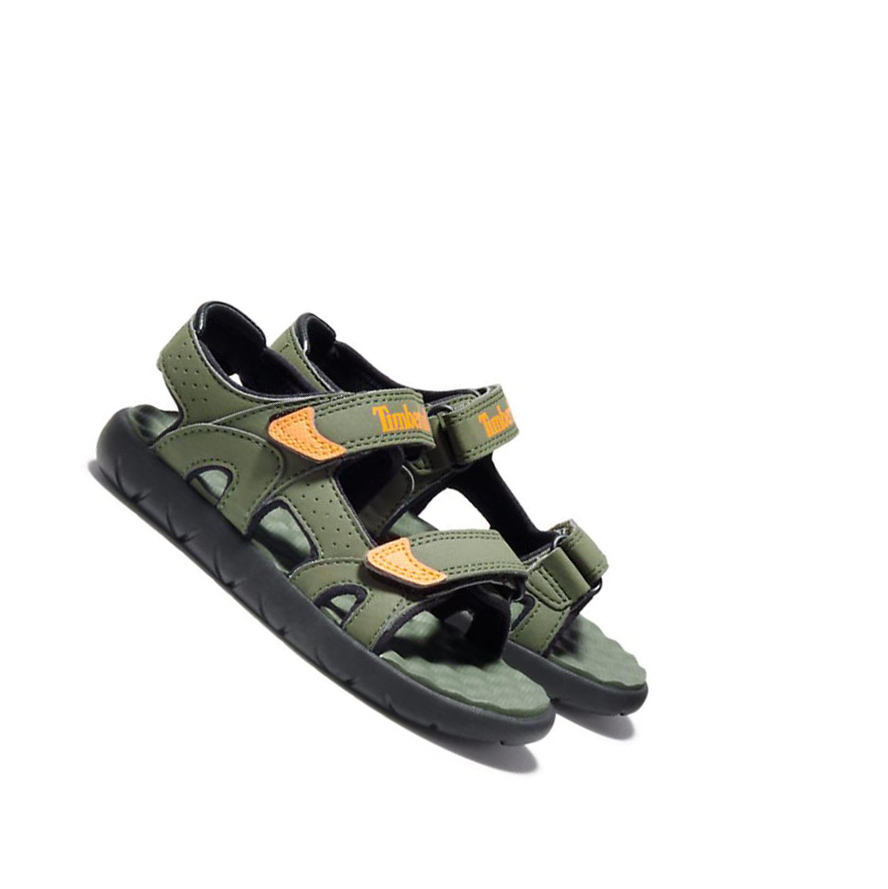 Sandalias Timberland Perkins Row Niños Verde Naranjas | ES-JDZNT32