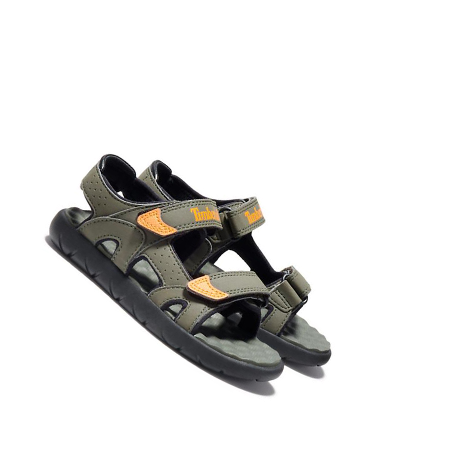 Sandalias Timberland Perkins Row Tiras Niños Verde Oscuro | ES-LCJXN31