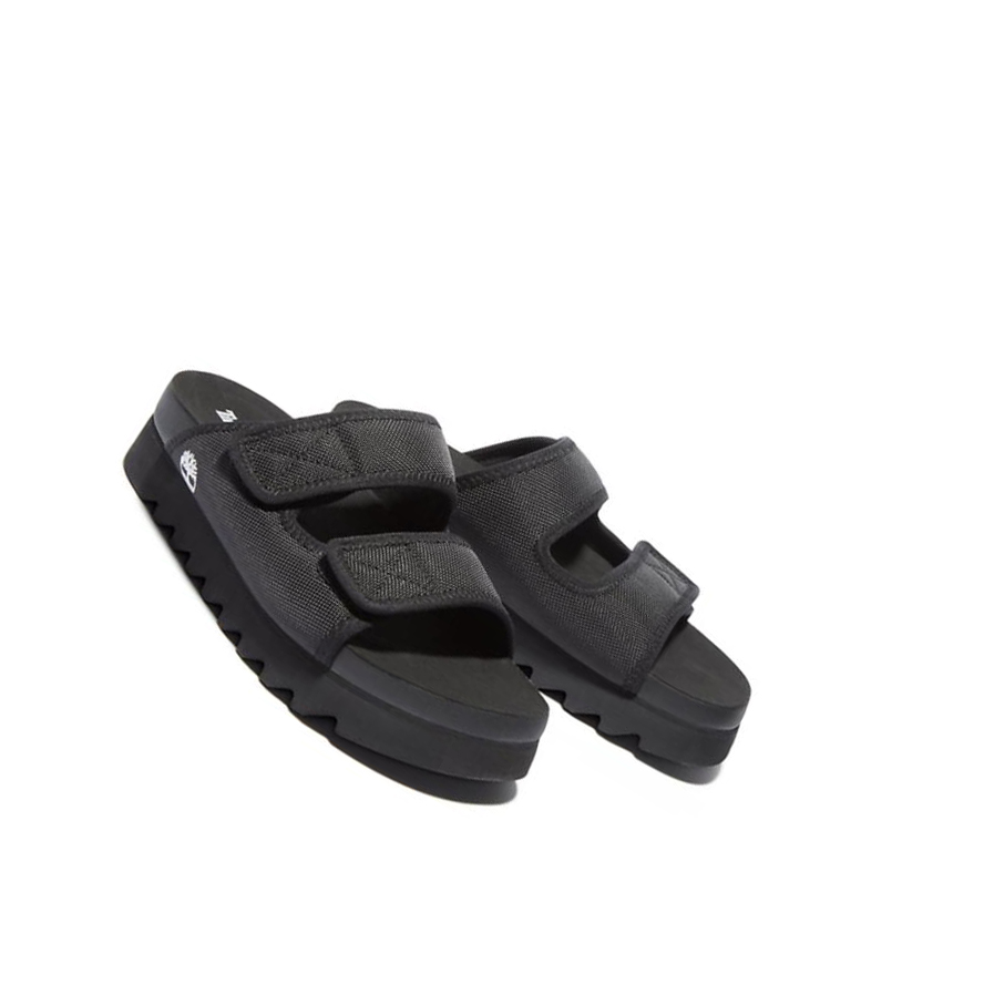 Sandalias Timberland Santa Monica Sunrise Chanclas Mujer Negras | ES-AKQWL43