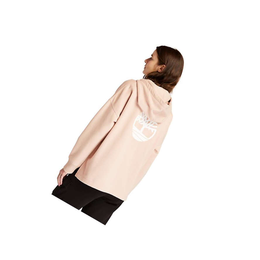 Sudadera Con Capucha Timberland Back Graphic Mujer Rosas Claro | ES-JGWST21