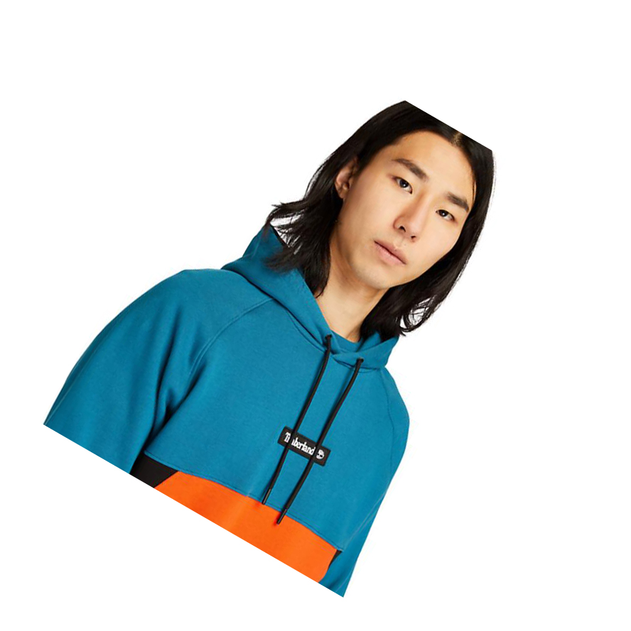 Sudadera Con Capucha Timberland Cut-and-sew Hombre Teal | ES-LSAGM71