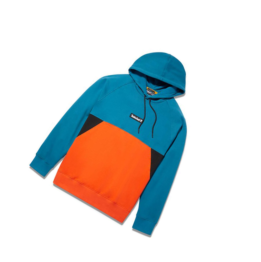 Sudadera Con Capucha Timberland Cut-and-sew Hombre Teal | ES-LSAGM71