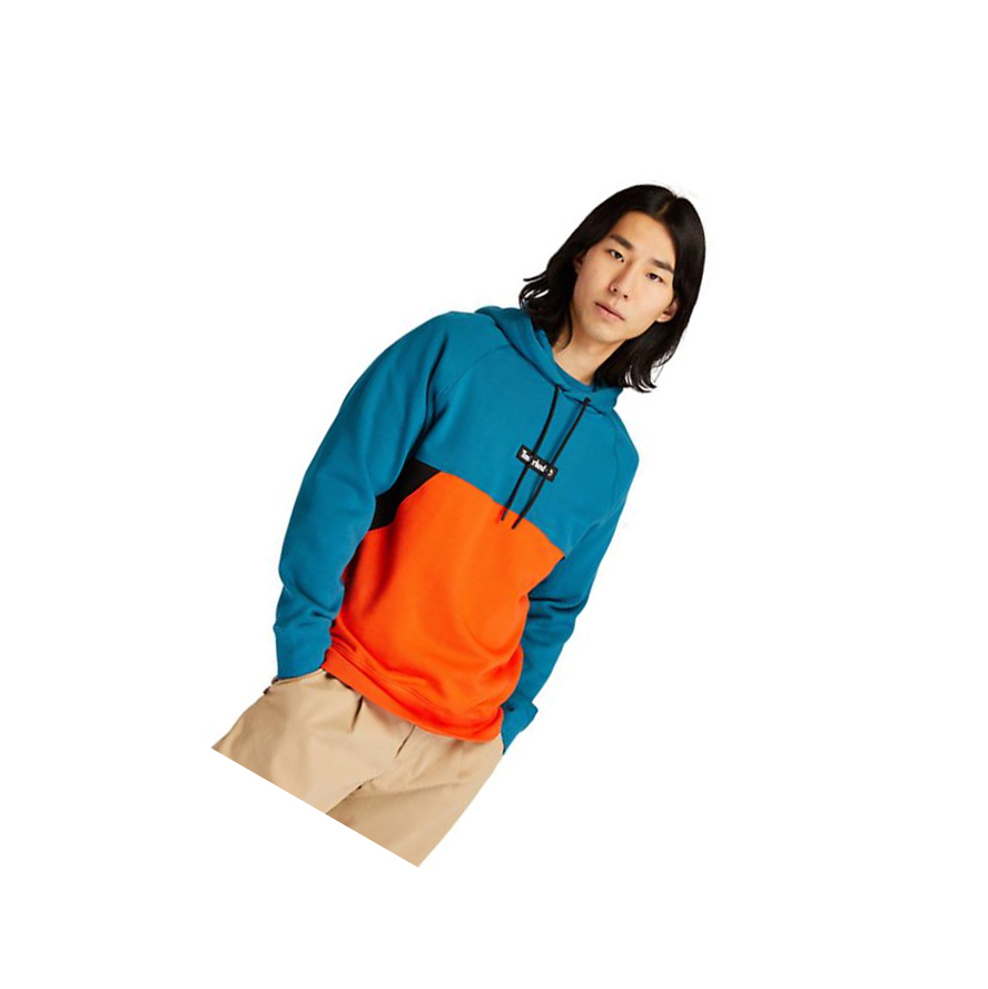 Sudadera Con Capucha Timberland Cut-and-sew Hombre Teal | ES-LSAGM71