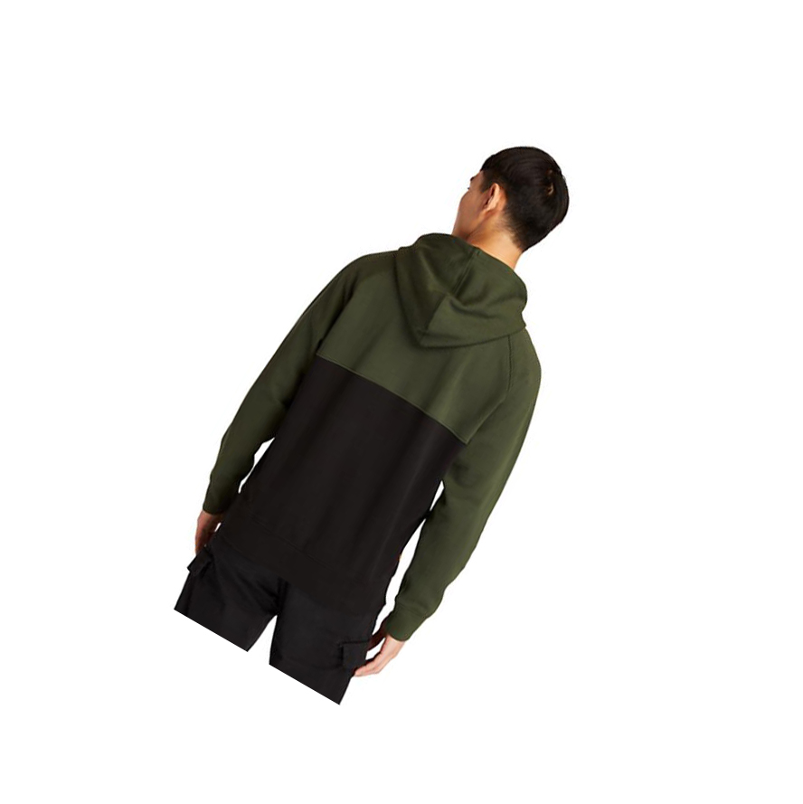 Sudadera Con Capucha Timberland Cut-and-sew Hombre Verde Oscuro | ES-PCWLI13