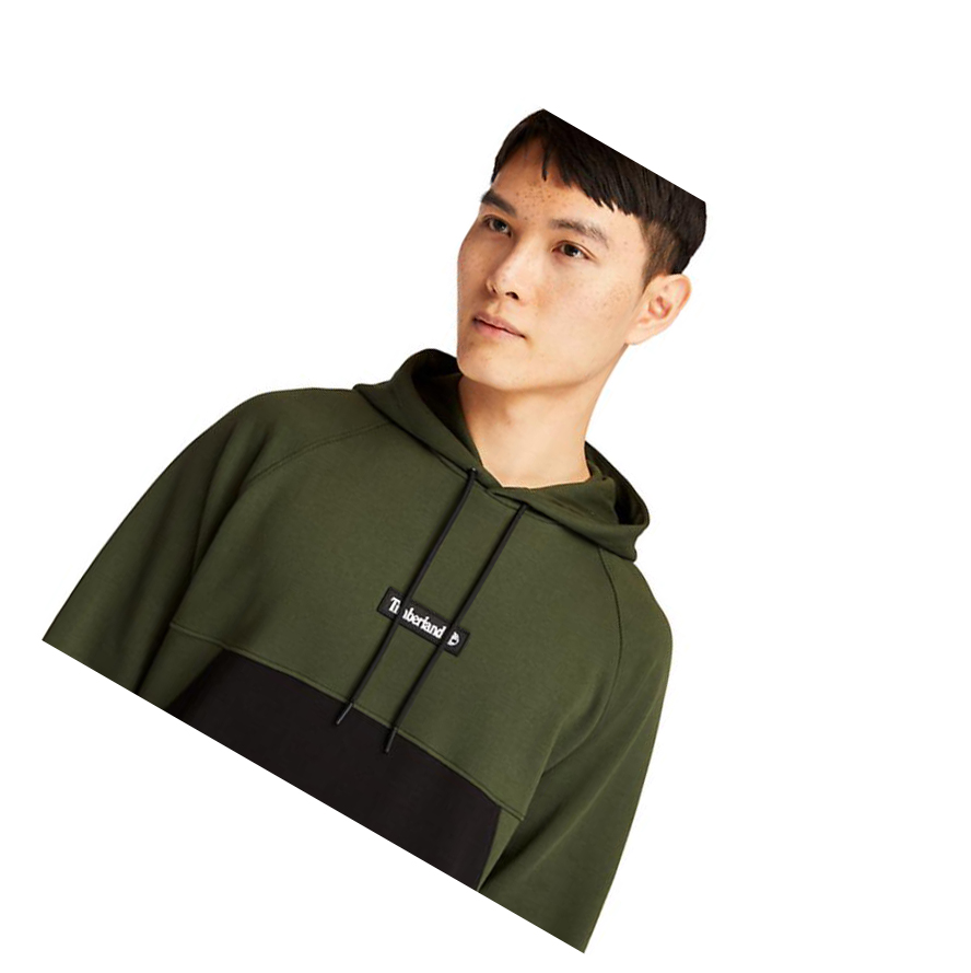 Sudadera Con Capucha Timberland Cut-and-sew Hombre Verde Oscuro | ES-PCWLI13