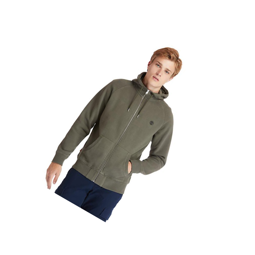 Sudadera Con Capucha Timberland Exeter River Zip Hombre Verde | ES-CDJXW45