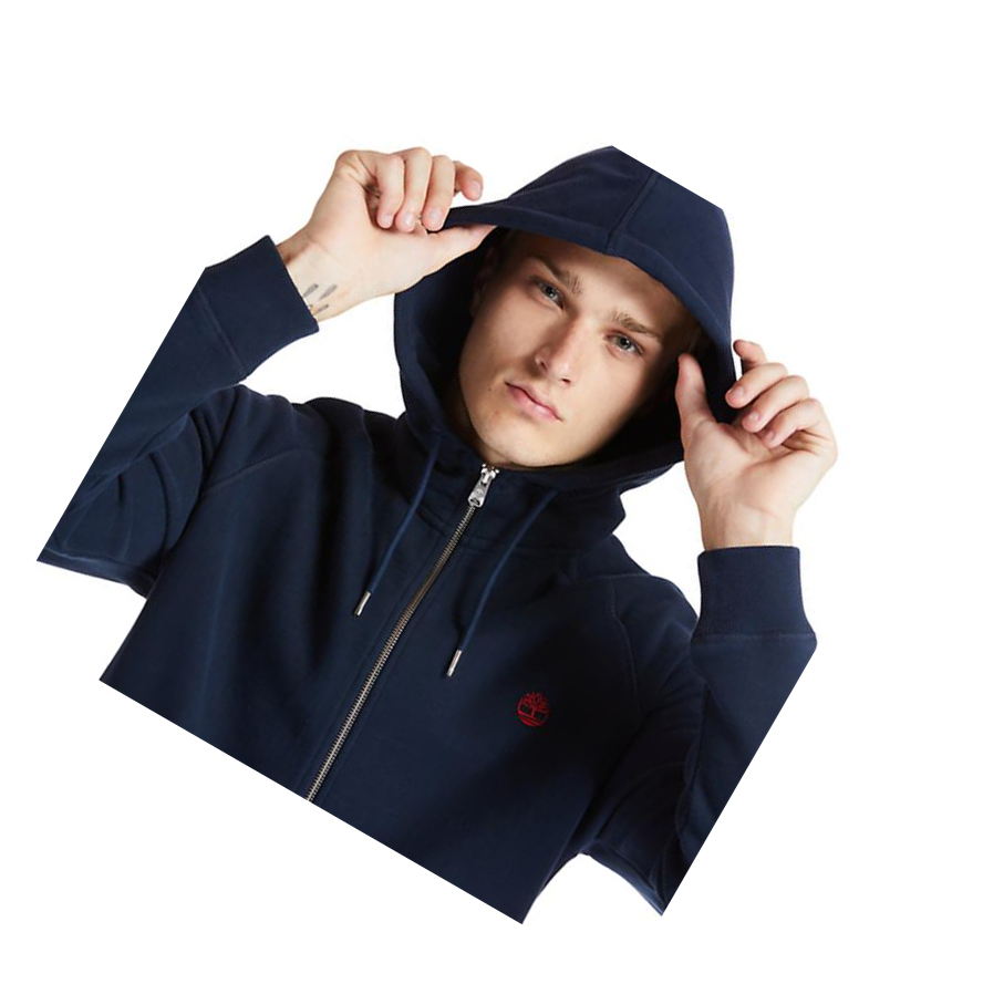 Sudadera Con Capucha Timberland Exeter River Zip Hombre Azul Marino | ES-MLZJD63