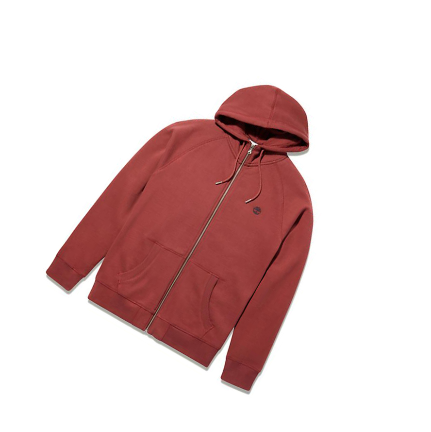 Sudadera Con Capucha Timberland Exeter River Zip Hombre Rojas | ES-SBPAO25