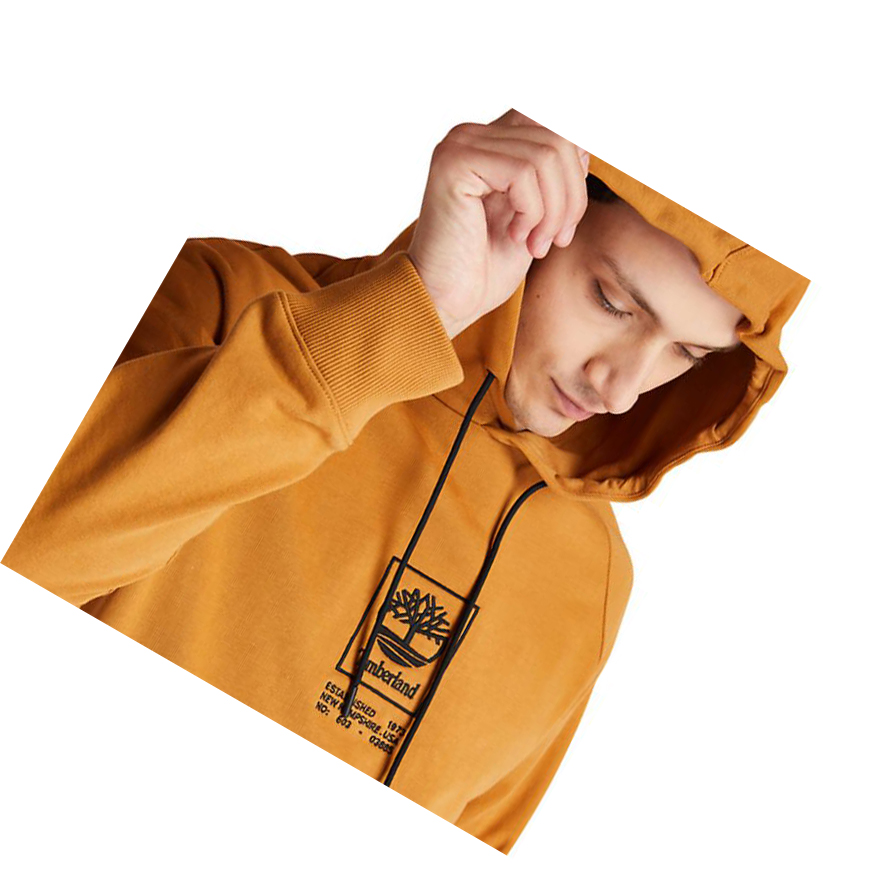 Sudadera Con Capucha Timberland Heavyweight Logo Hombre Amarillo | ES-ALFEH60