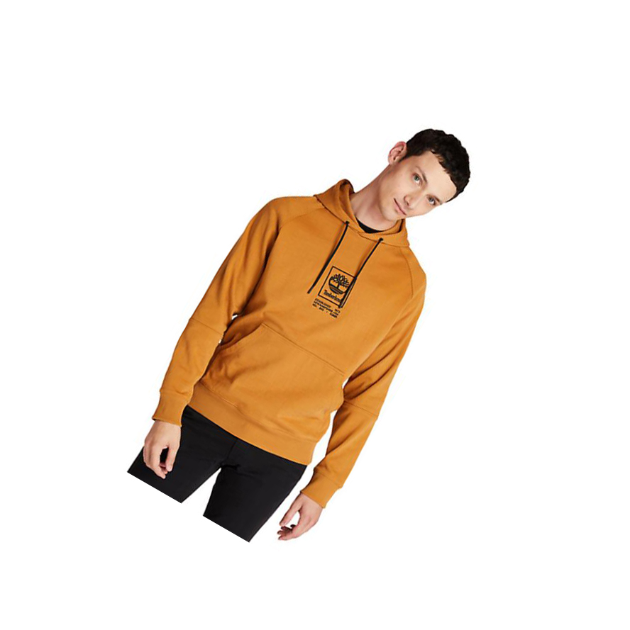 Sudadera Con Capucha Timberland Heavyweight Logo Hombre Amarillo | ES-ALFEH60