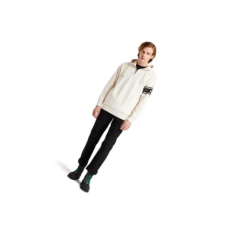 Sudadera Con Capucha Timberland Moto Guzzi x Timberland® Half-zip Hombre Blancas | ES-FHSCD35