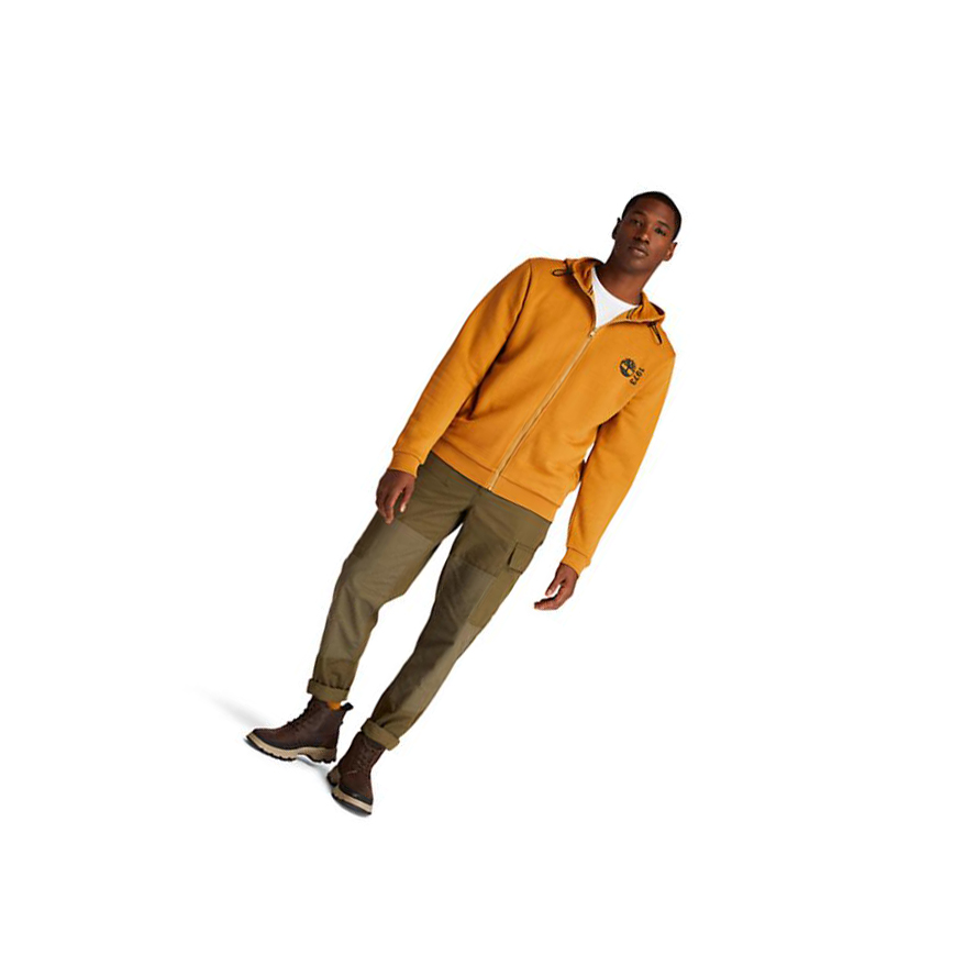 Sudadera Con Capucha Timberland Re-Comodidad EK+ Zip Hombre Amarillo | ES-BFENQ91