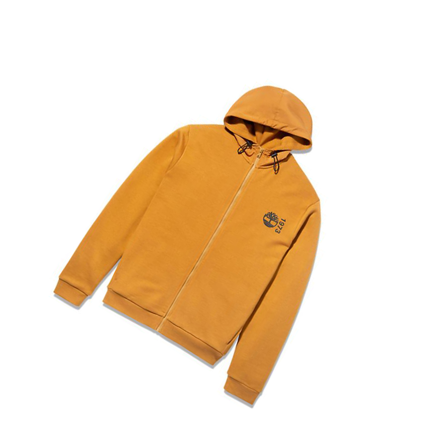 Sudadera Con Capucha Timberland Re-Comodidad EK+ Zip Hombre Amarillo | ES-BFENQ91