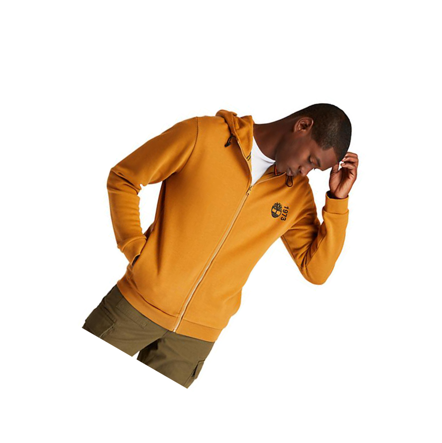 Sudadera Con Capucha Timberland Re-Comodidad EK+ Zip Hombre Amarillo | ES-BFENQ91