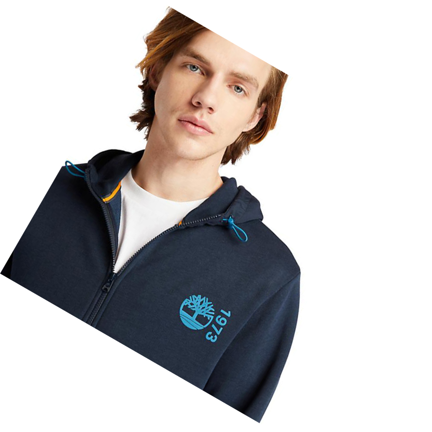 Sudadera Con Capucha Timberland Re-Comodidad EK+ Zip Hombre Azul Marino | ES-OLVGP20