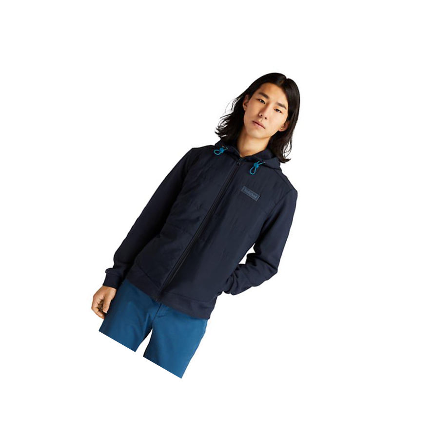 Sudadera Con Capucha Timberland Sweat Híbrido Hombre Azul Marino | ES-NSEIZ92