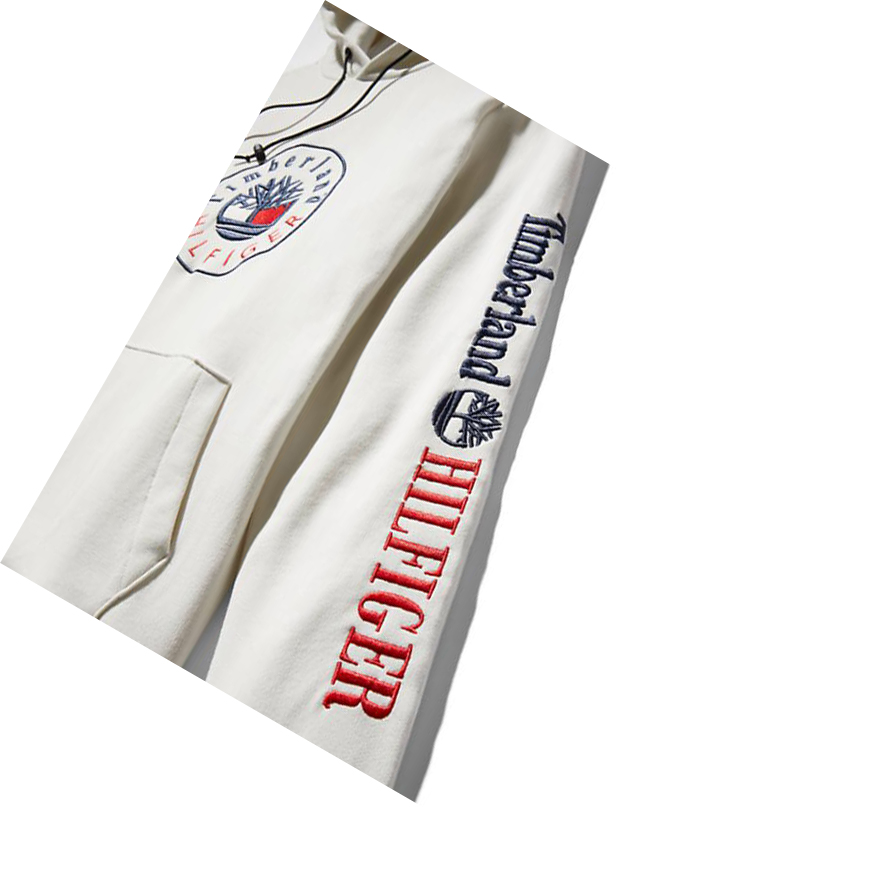 Sudadera Con Capucha Timberland Tommy Hilfiger x Timberland® Re-imagined Hombre Blancas | ES-CXEUO78