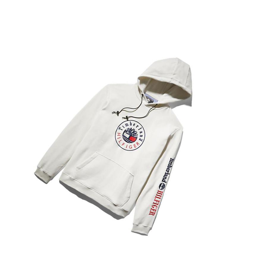 Sudadera Con Capucha Timberland Tommy Hilfiger x Timberland® Re-imagined Hombre Blancas | ES-CXEUO78