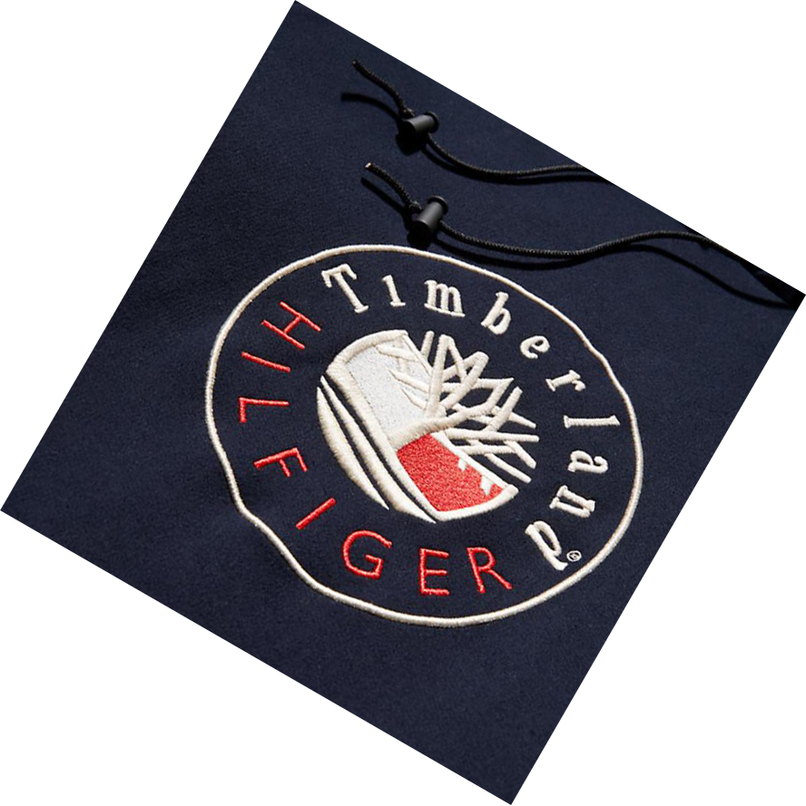 Sudadera Con Capucha Timberland Tommy Hilfiger x Timberland® Re-imagined Hombre Azules | ES-JKQWZ74