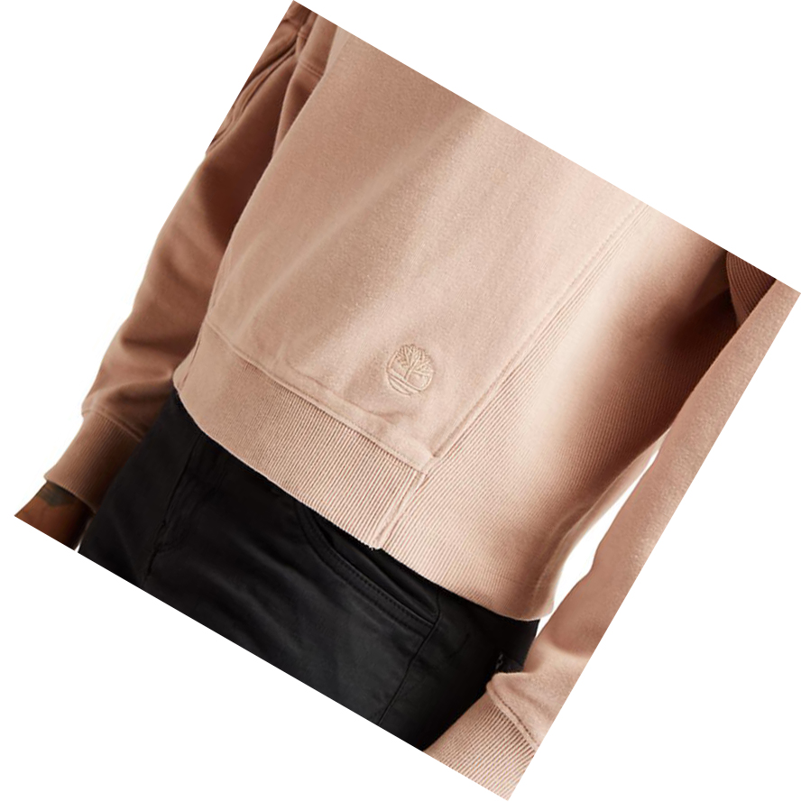 Sudaderas Timberland Cropped Cargo Mujer Rosas Claro | ES-VYEKD82