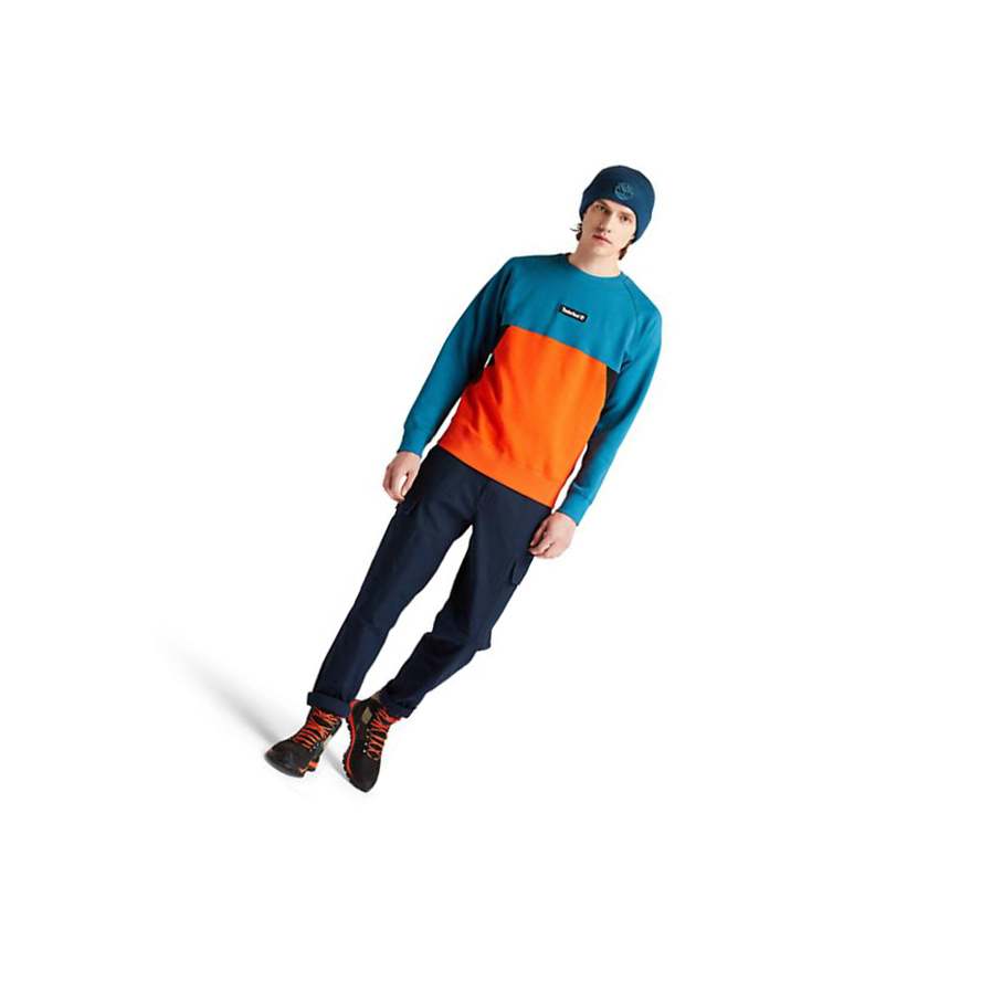 Sudaderas Timberland Cut-and-sew Hombre Teal | ES-GHZOP65