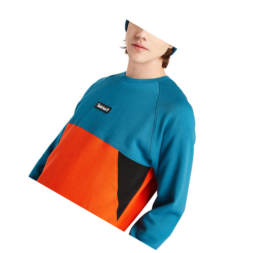 Sudaderas Timberland Cut-and-sew Hombre Teal | ES-GHZOP65