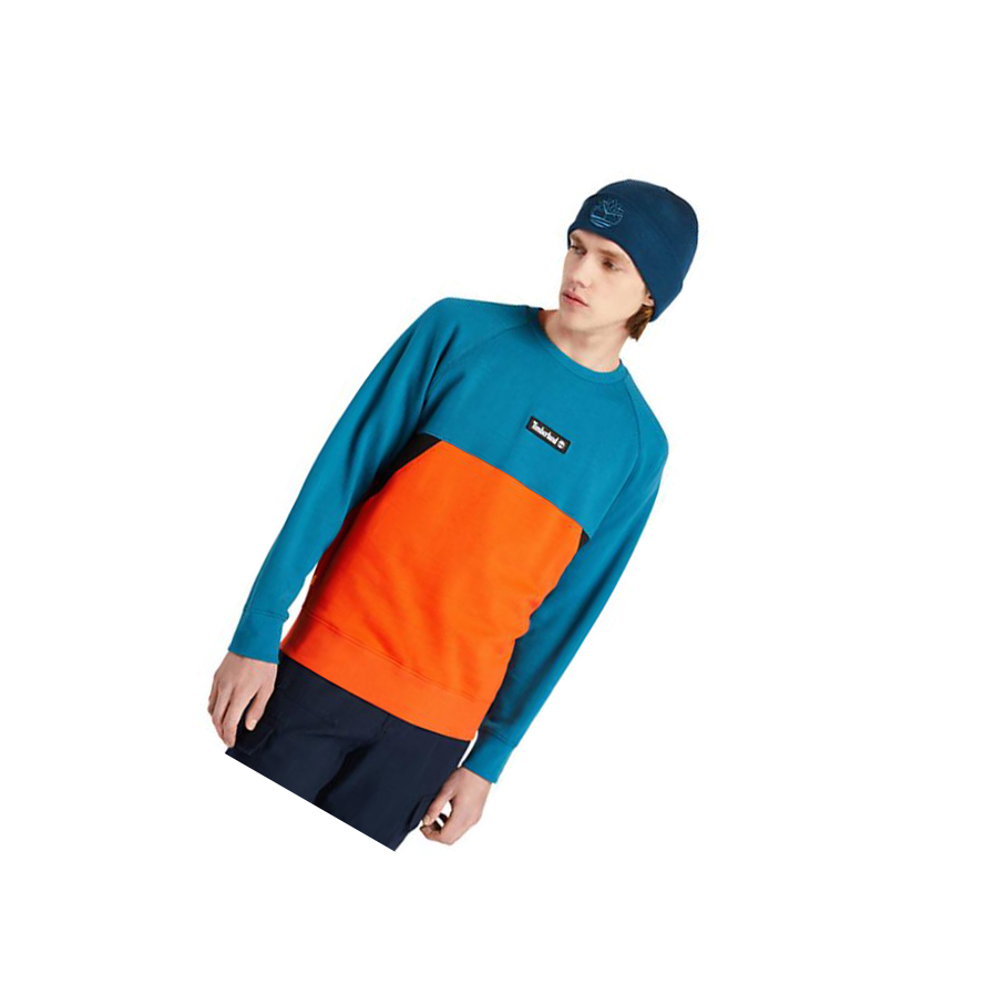 Sudaderas Timberland Cut-and-sew Hombre Teal | ES-GHZOP65