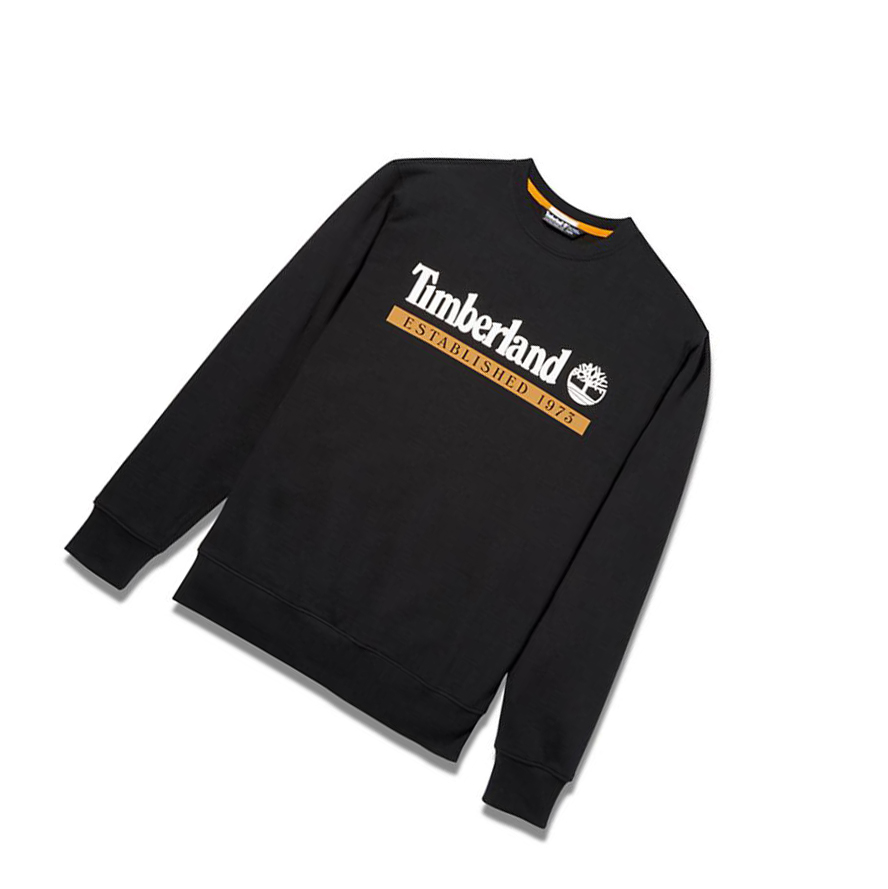 Sudaderas Timberland Established 1973 Crew Hombre Negras | ES-PEYVO09