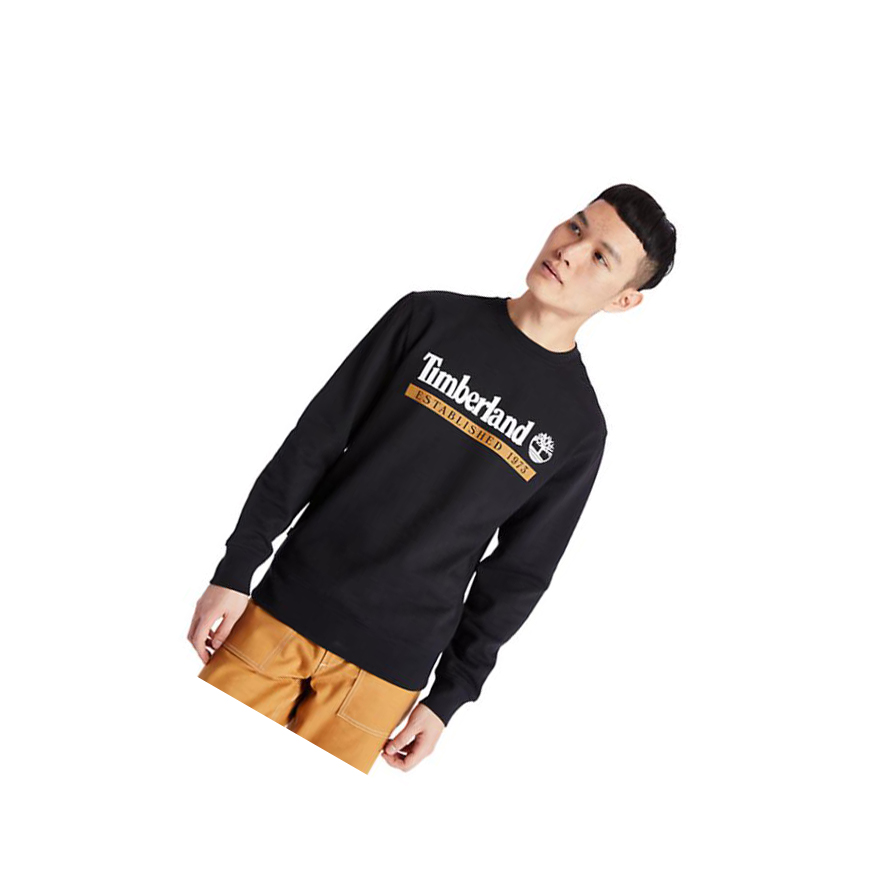 Sudaderas Timberland Established 1973 Crew Hombre Negras | ES-PEYVO09