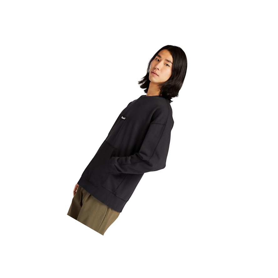 Sudaderas Timberland Garment-Dyed Graphic Hombre Negras | ES-QCKRY59