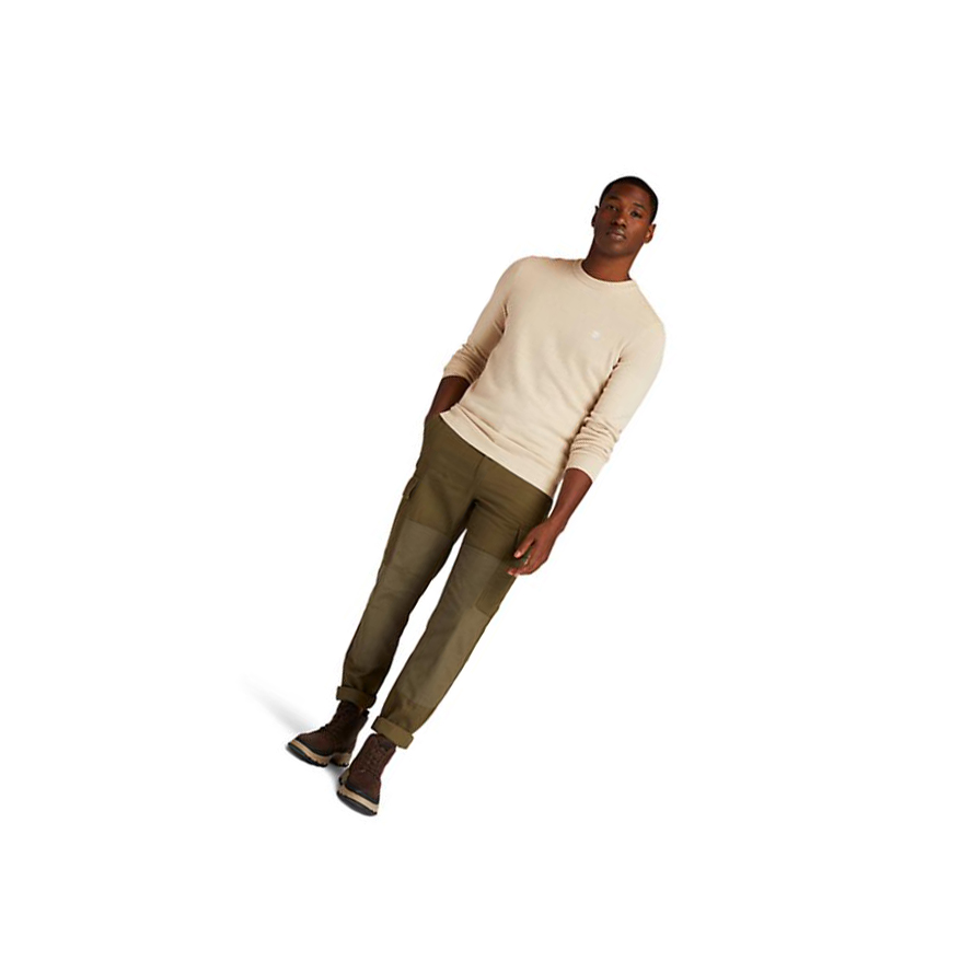 Suéteres Timberland Cohas Brook Crewneck Hombre Blancas | ES-QPKYF93