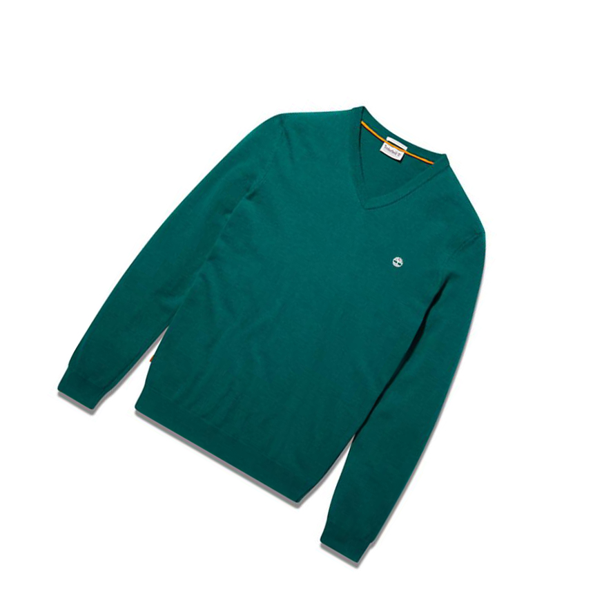 Suéteres Timberland Cohas Brook V-Neck Hombre Verde | ES-ETAJI72